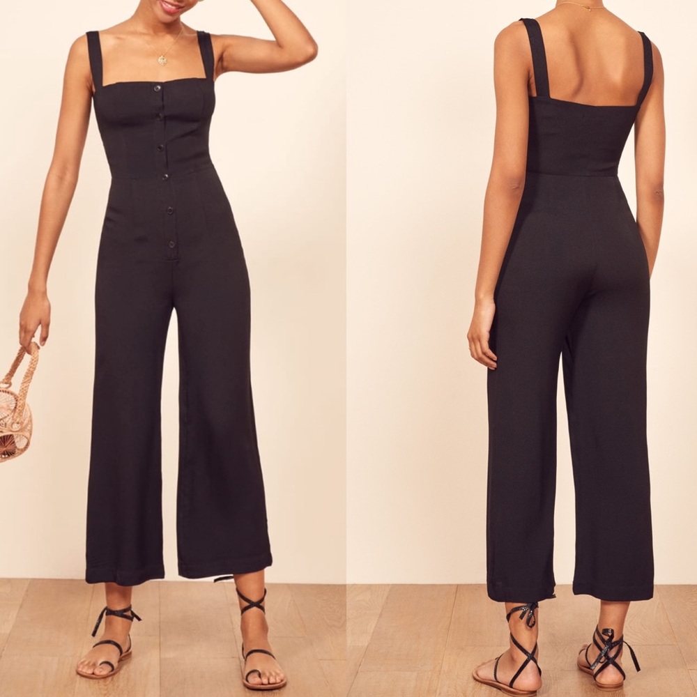Reformation Black Della Jumpsuit •NWT•